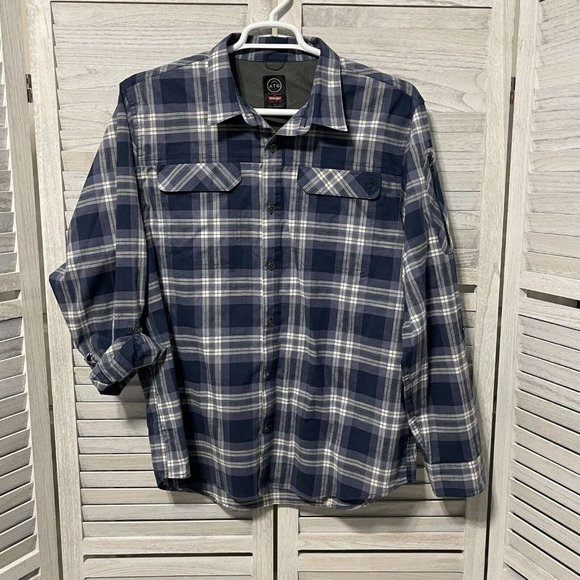 Wrangler Other - Wrangler Mens Button Up Shirt Multicolor Plaid Size XL Regular Fit‎ Long Sleeve